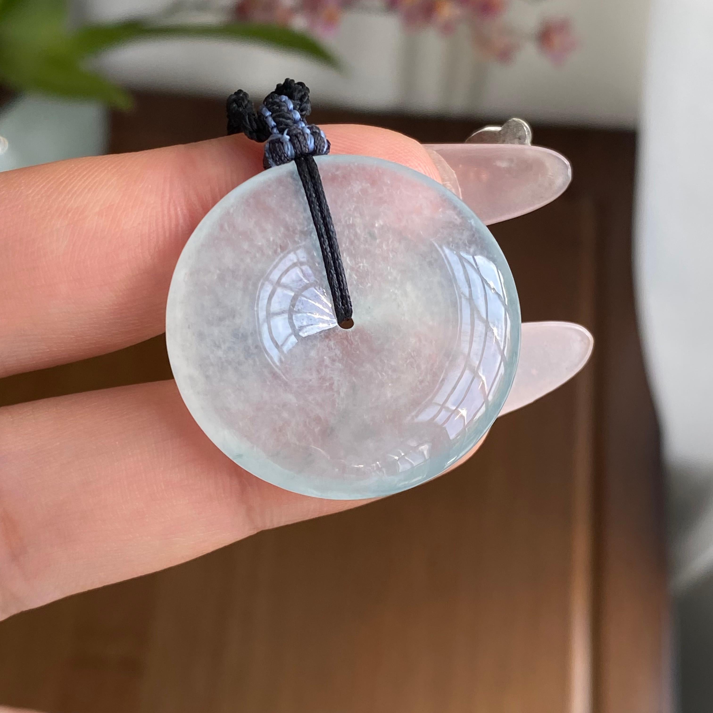 冰种晴底平安扣吊坠（yc303162）