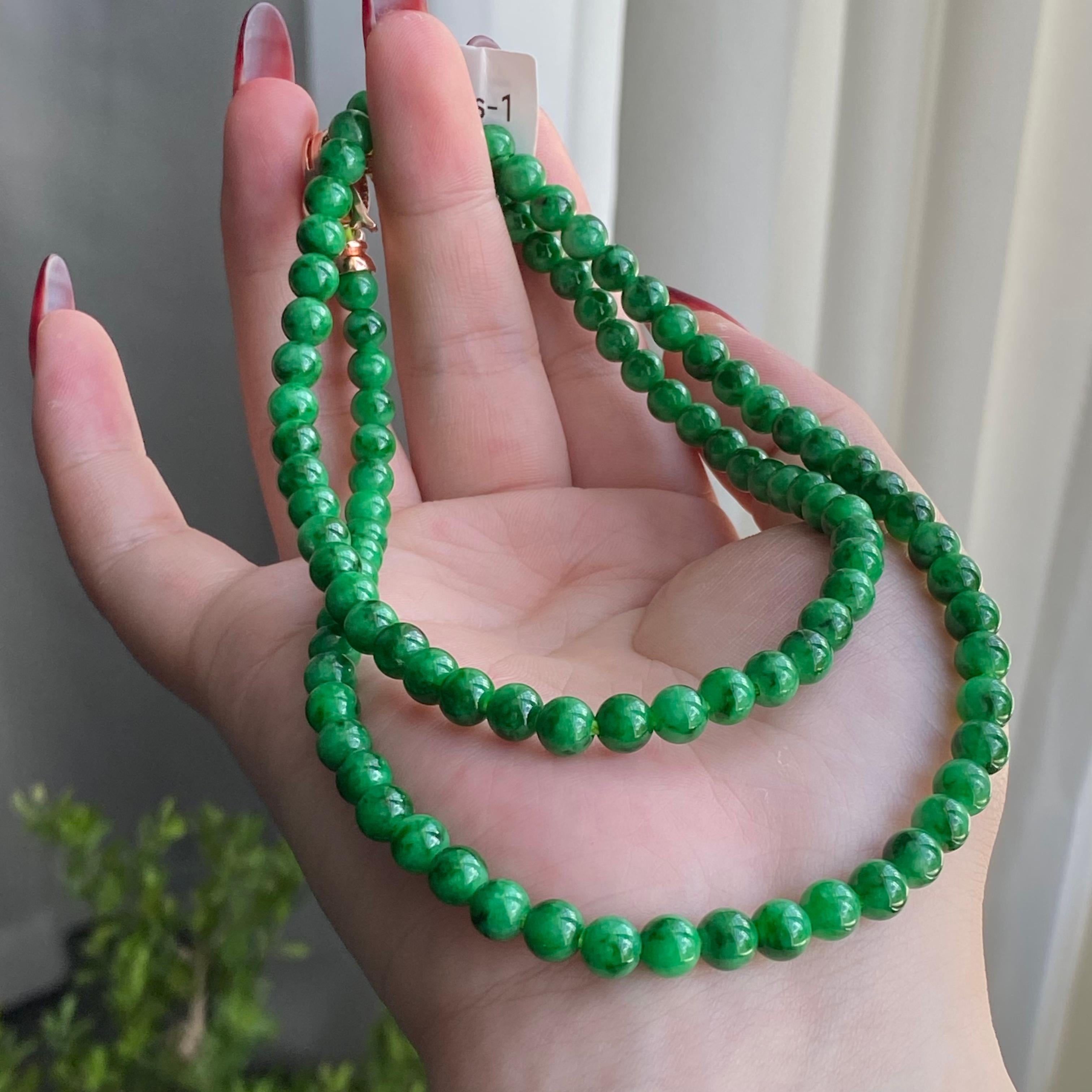 细糯种满绿珠链（102颗）（yc212974）