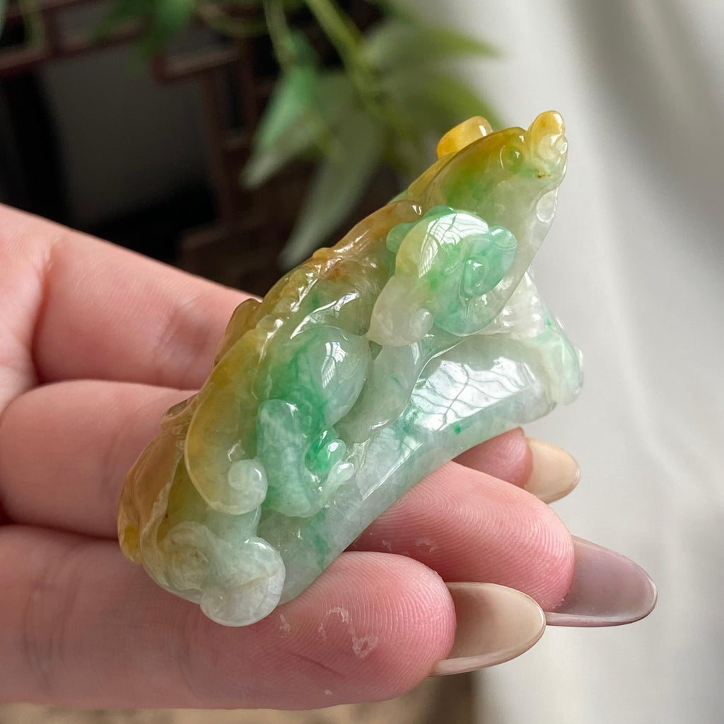 细糯种黄加绿蛟龙手牌（yc194489）