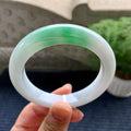 细糯种飘绿平安镯（58.4mm）（yc082043）