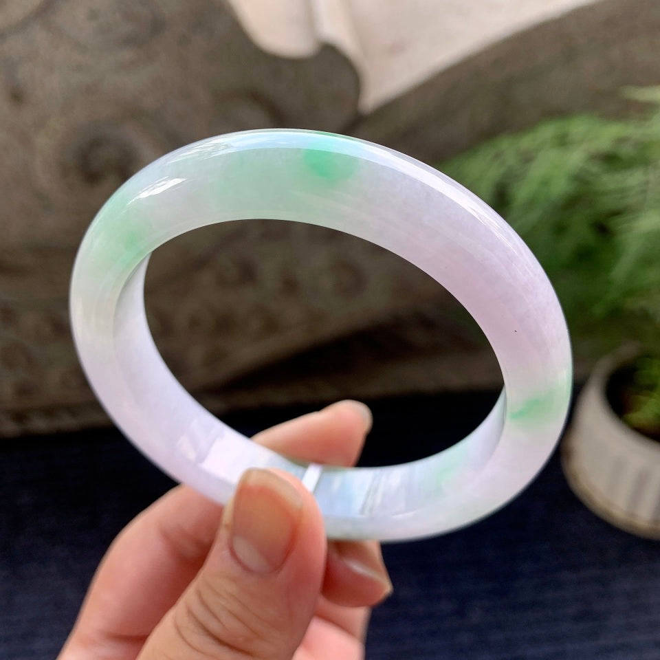 细糯种飘花平安镯（57.6mm）（yc089902）