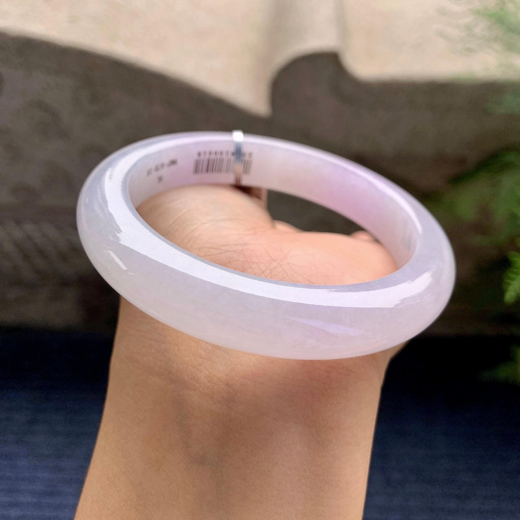 细糯种淡紫罗兰平安镯（57.9mm）（yc280880）