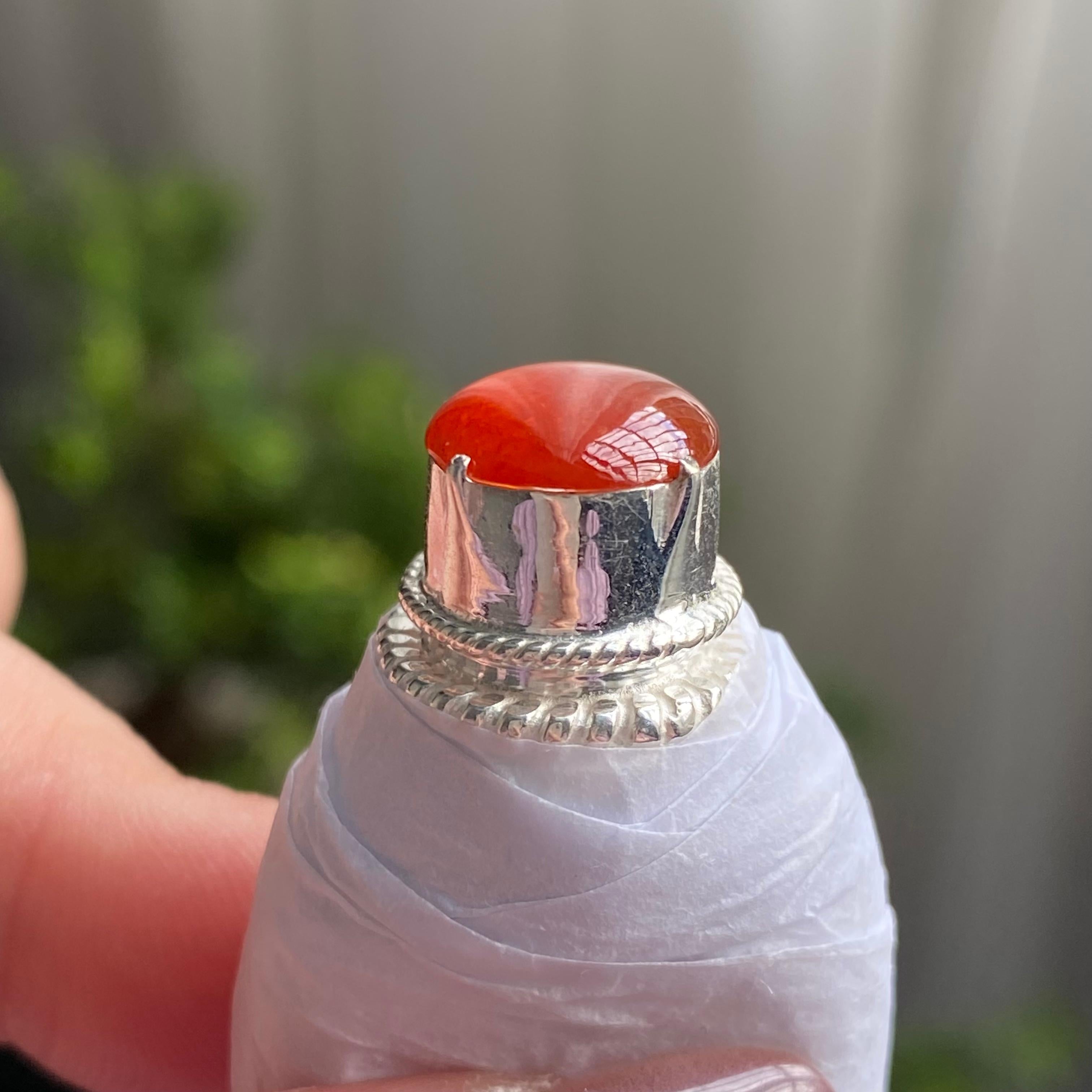 冰种红翡蛋面裸石（yc199667）