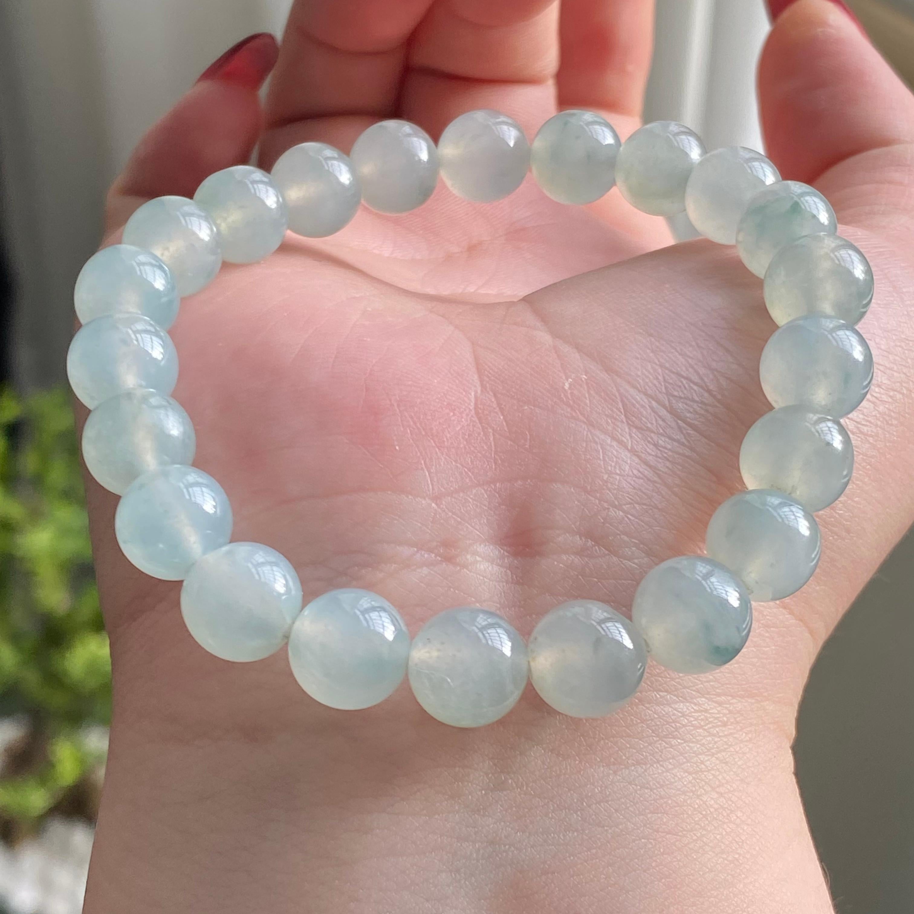 冰种飘花单圈手串（22颗）（yc213186）