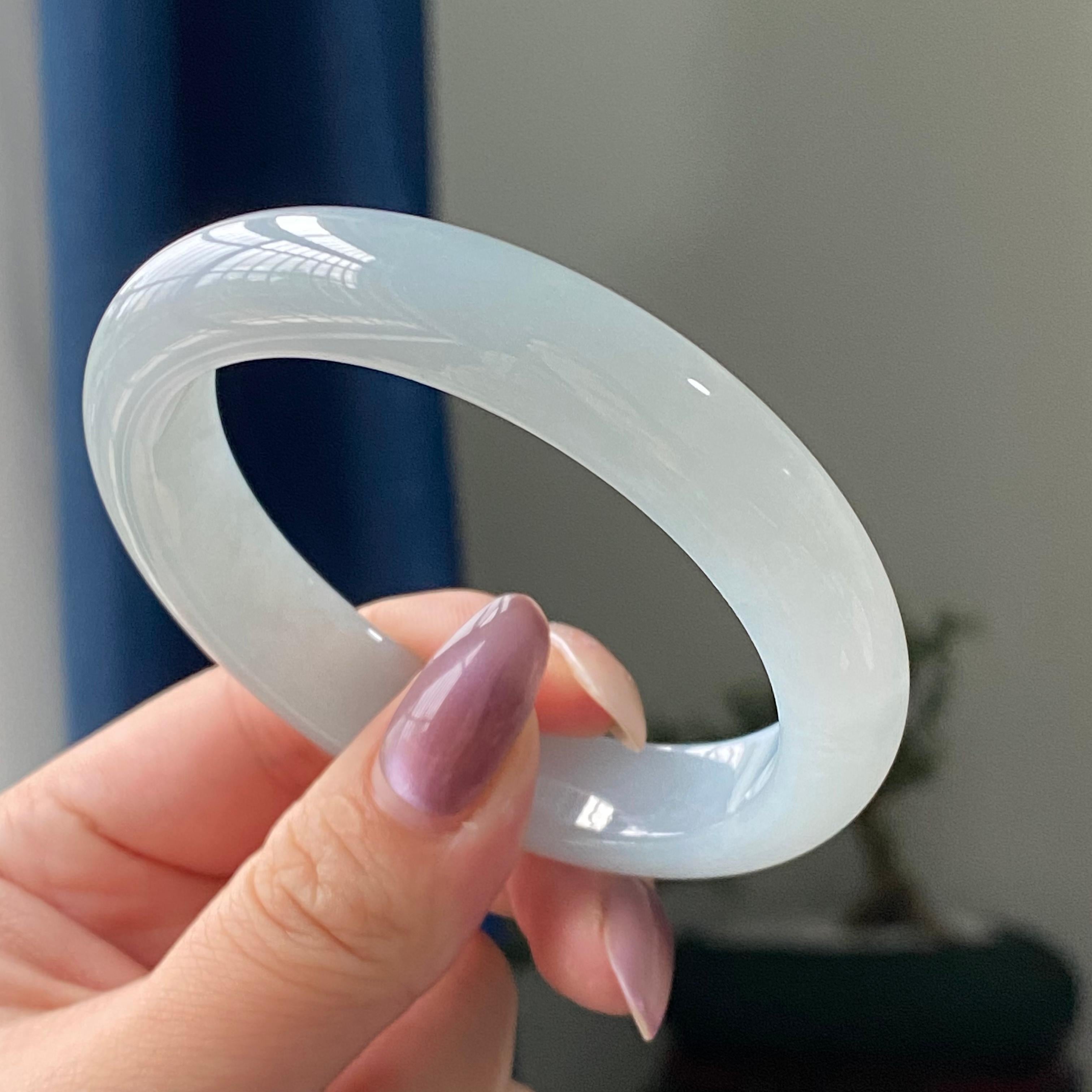 细糯种蓝底平安镯手镯（57圈）（yc196177）