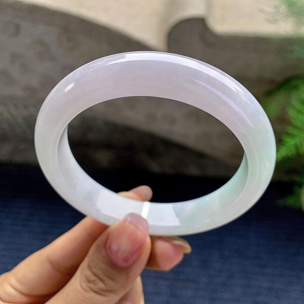 细糯种淡春彩平安镯（56.6mm）（yc280858）