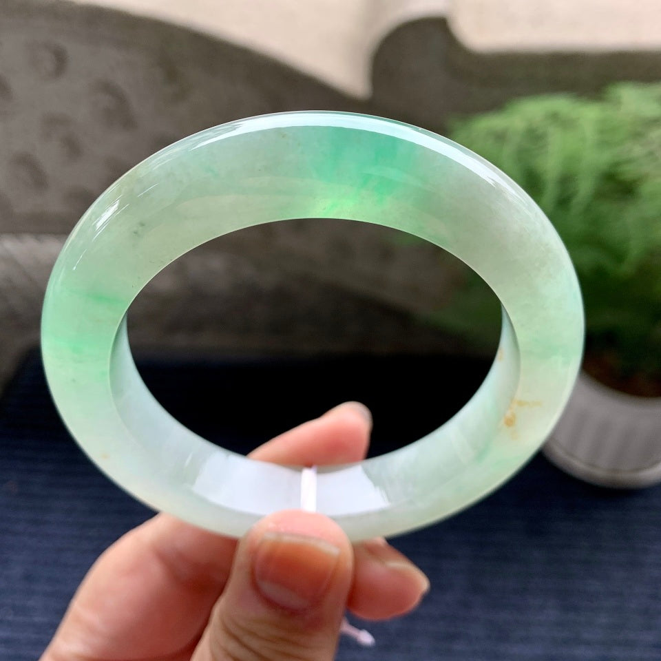 糯冰种晴水平安镯（55.8mm）（yc082099）