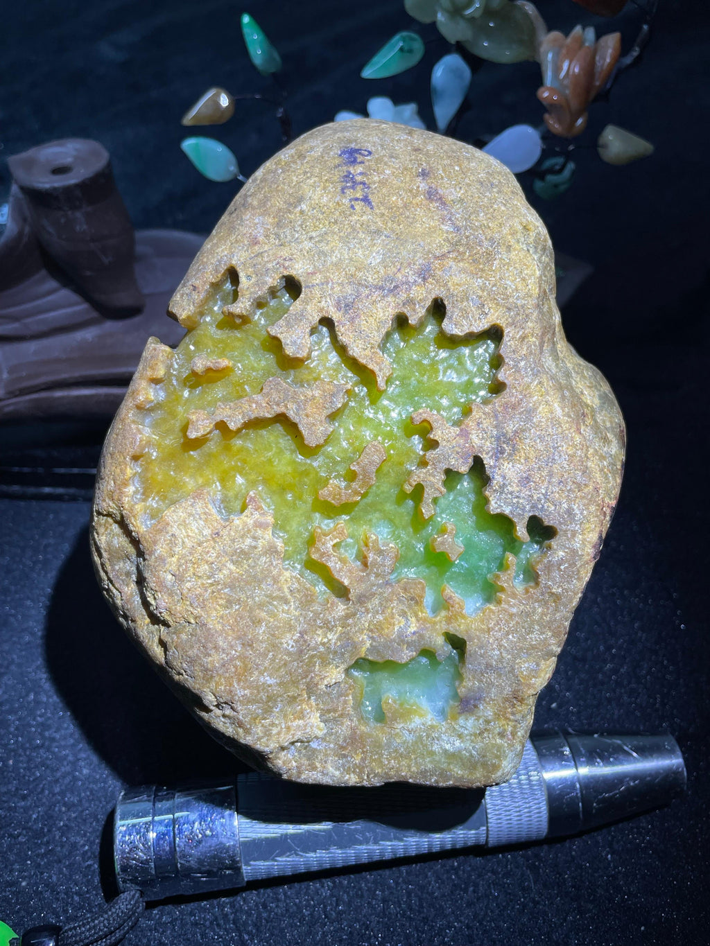 大马坎黄加绿开窗料（yc705967）