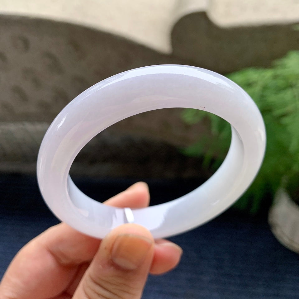 细糯种淡紫罗兰平安镯（55mm）（yc110751）