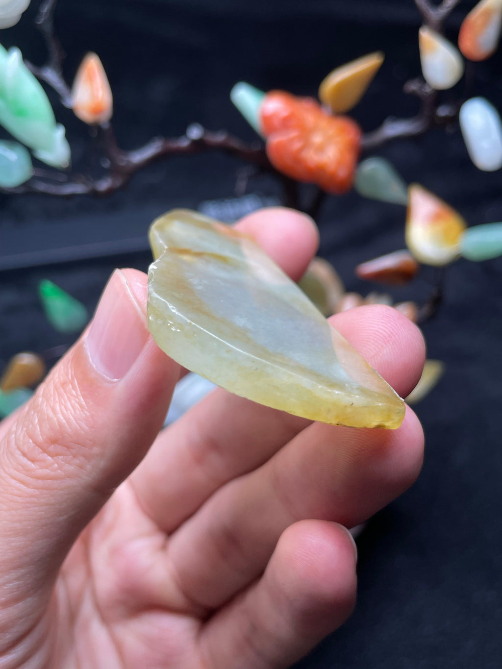 黄翡雪花棉片料（yc708084）