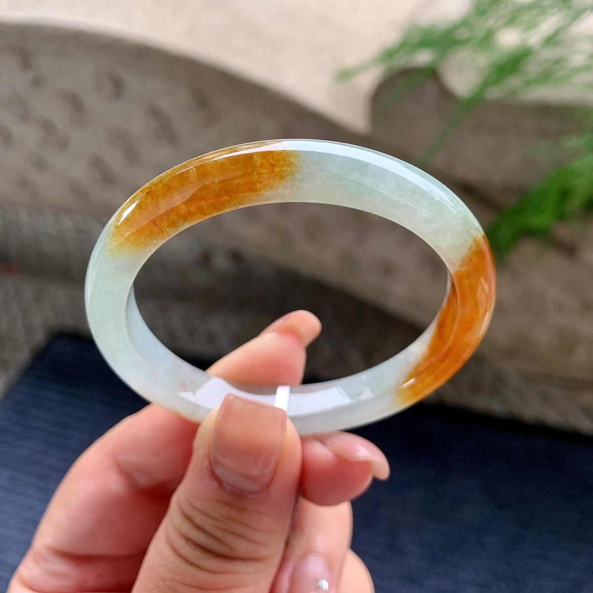 小圈口 糯冰种淡晴底红翡贵妃手镯 50.5圈口 天然缅甸A货翡翠（yc699670）