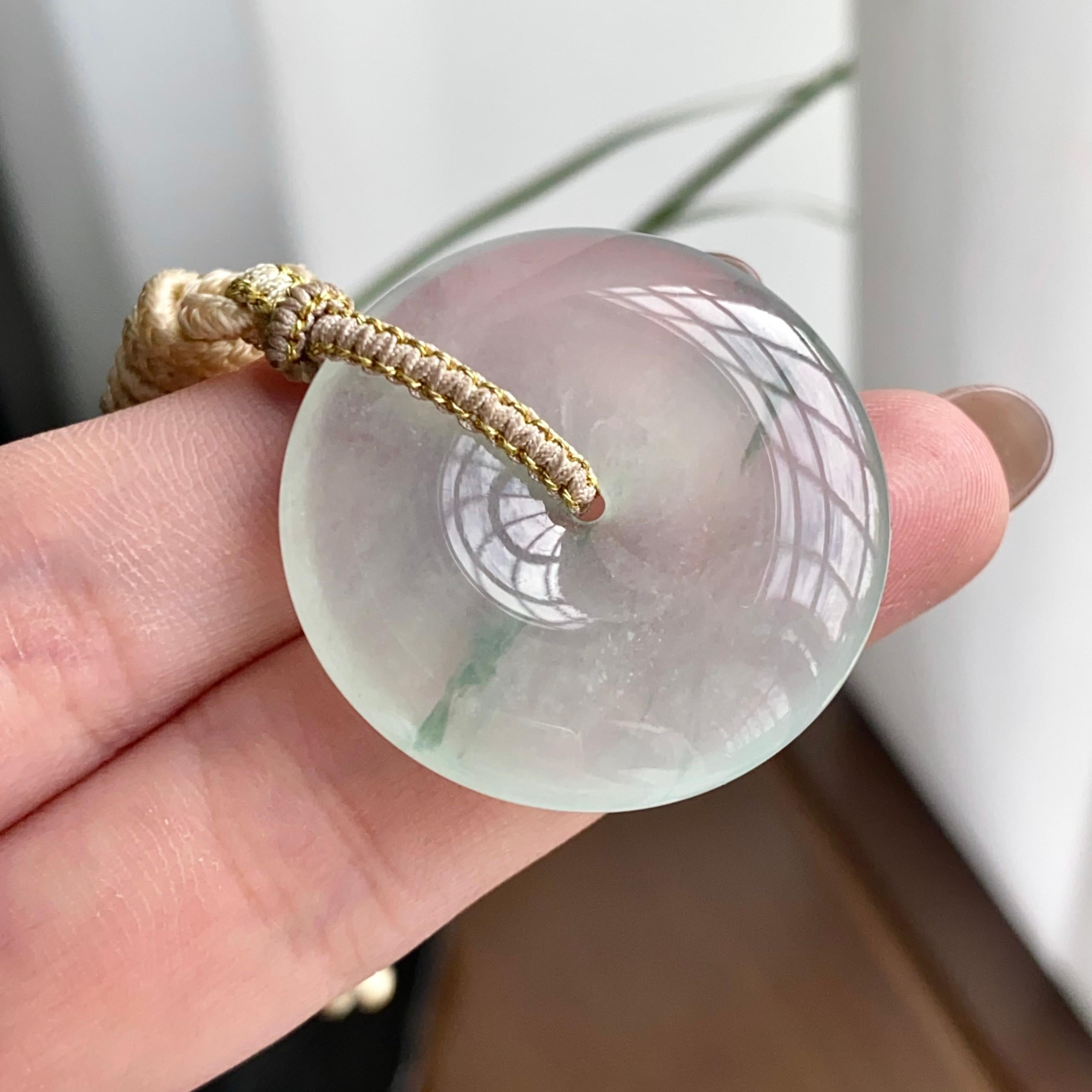 冰种飘花平安扣吊坠（yc262764）