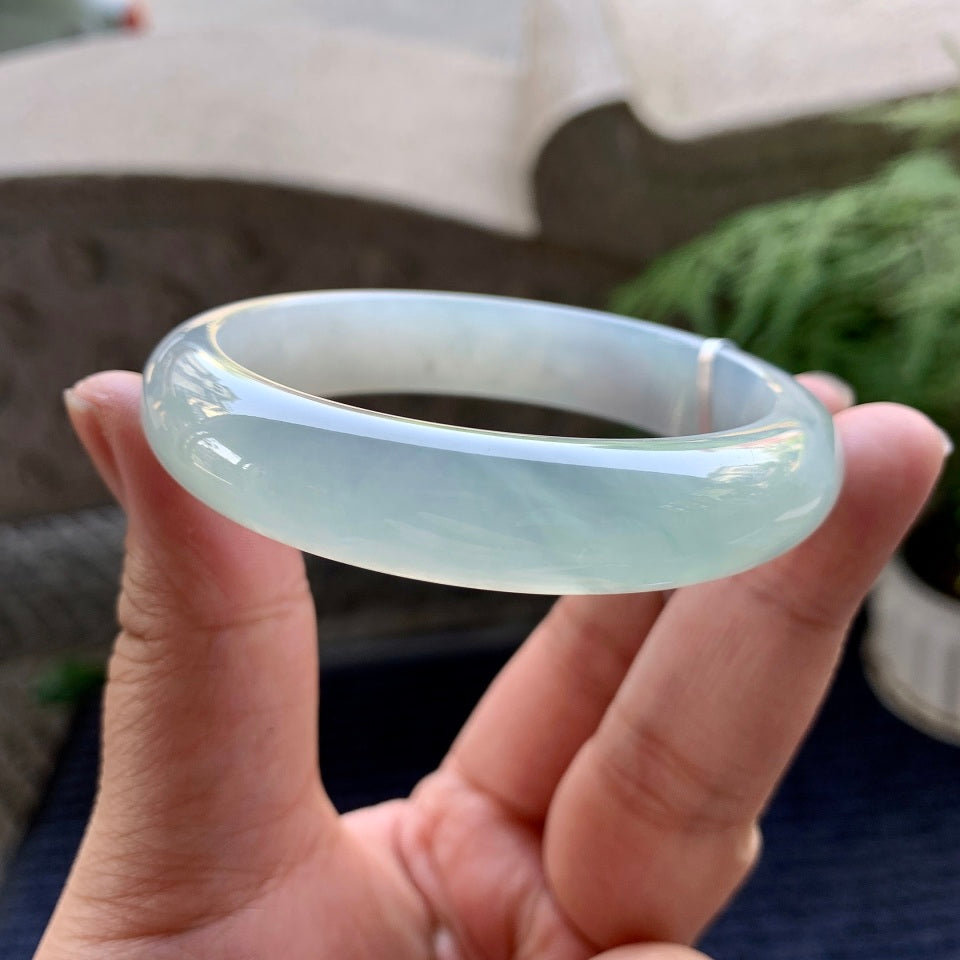 糯冰种晴底平安镯（56.3mm）（yc093815）