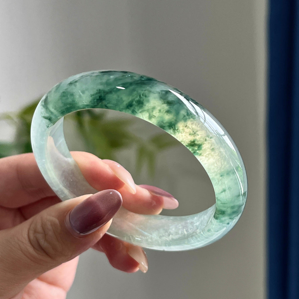 冰种飘花平安镯（56圈）（yc197939）