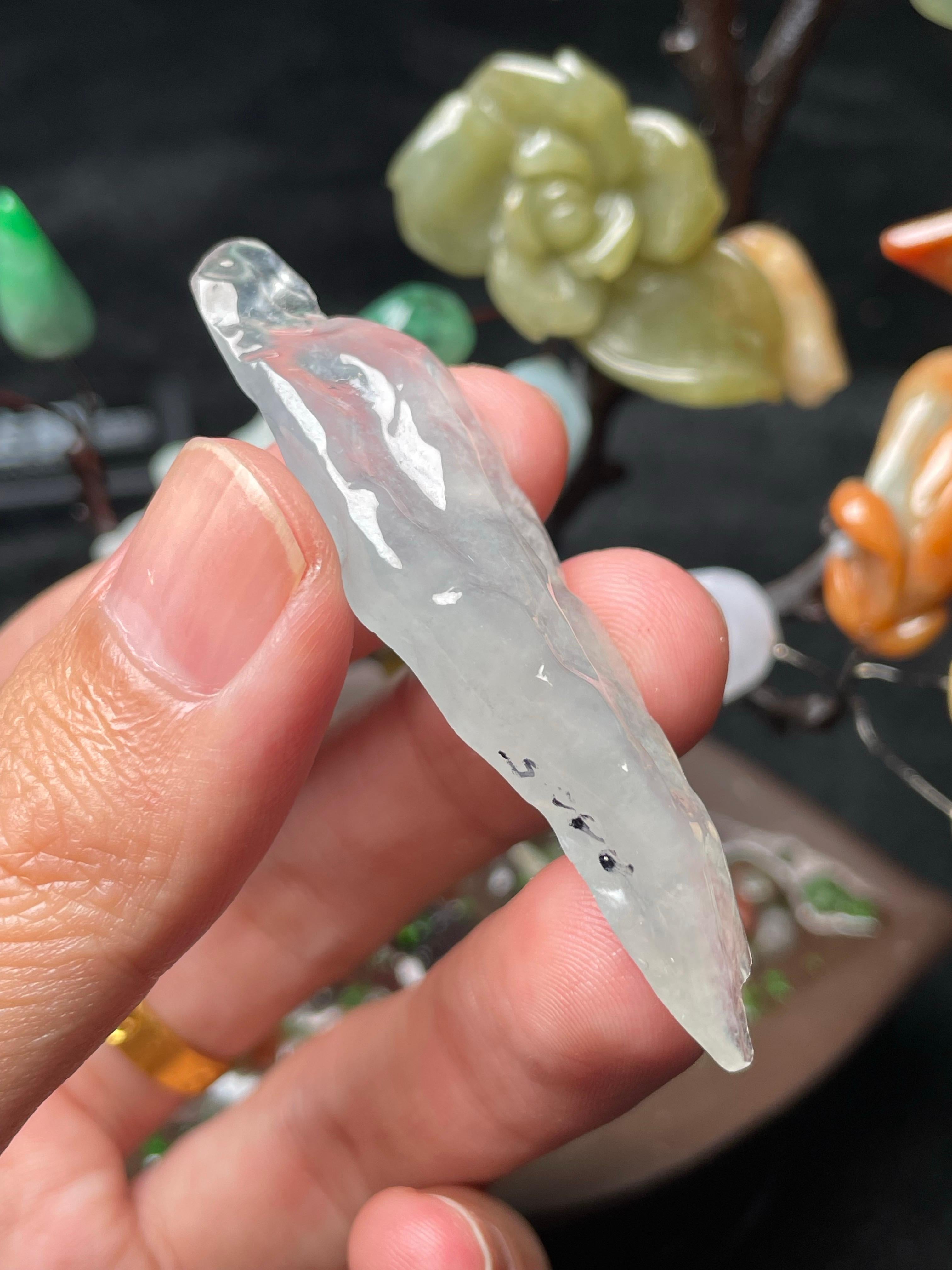 高冰雪花棉随形挂件料（yc503351）