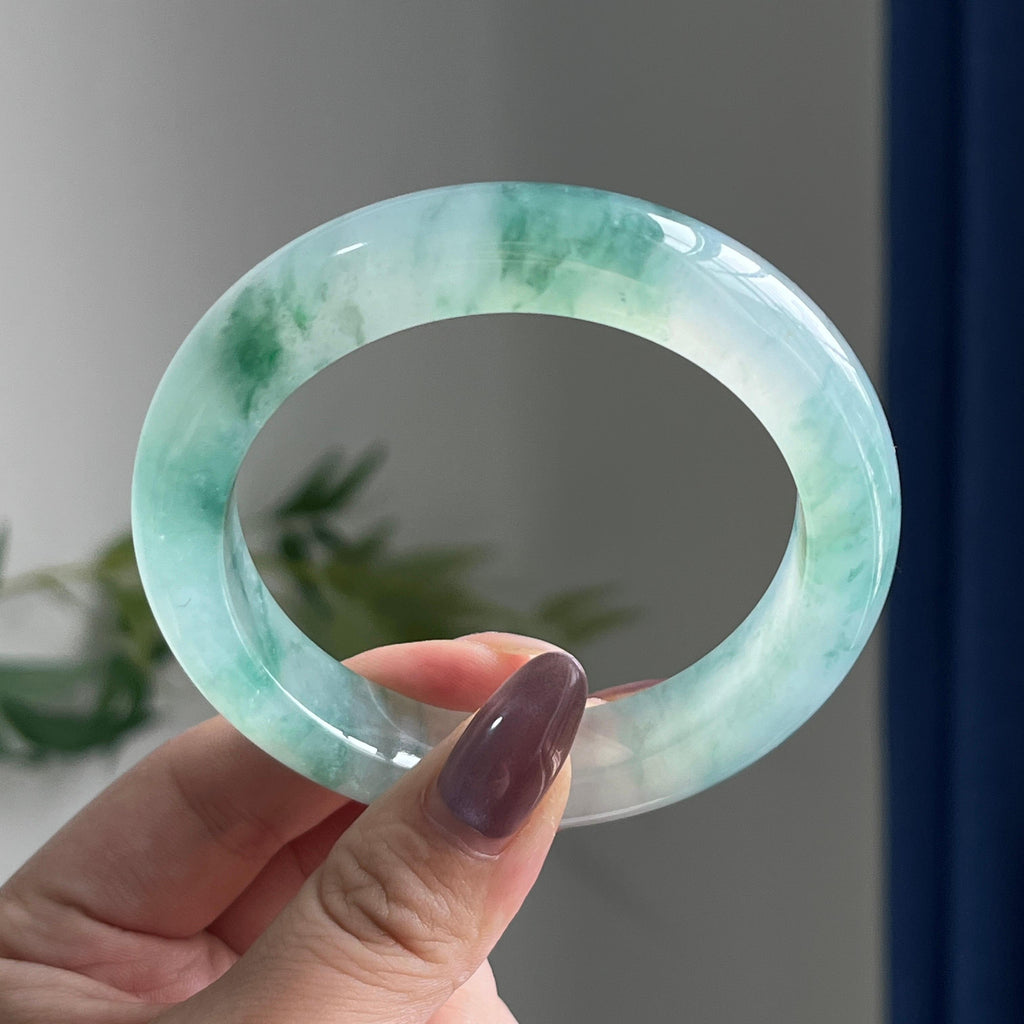 冰种飘花平安镯（58圈）（yc197911）