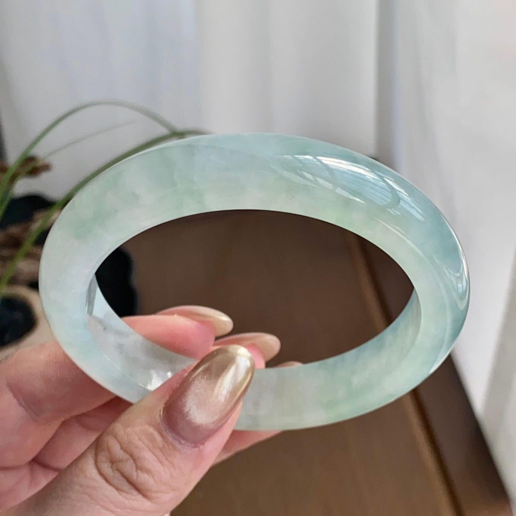 冰种淡晴底平安镯（57圈）（yc258939）