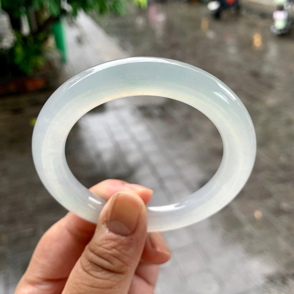 冰种无色圆条手镯（56.6mm）（yc166130）