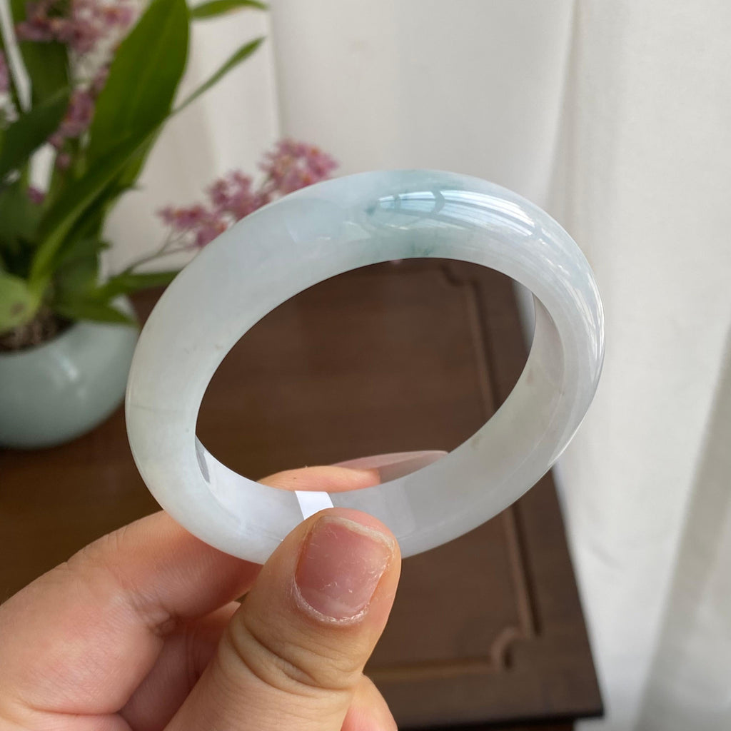 糯冰种飘花手镯（52圈）（yc298270）