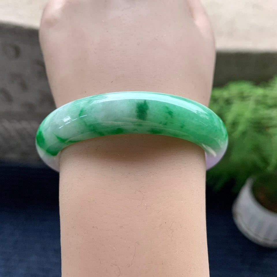 糯冰种春彩贵妃手镯（54.2mm）（yc082292）