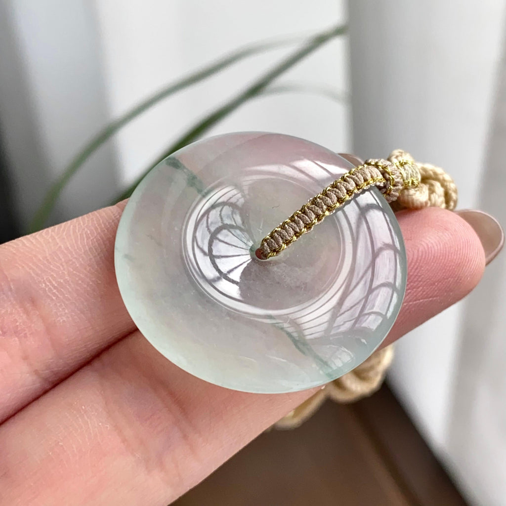 冰种飘花平安扣吊坠（yc262764）