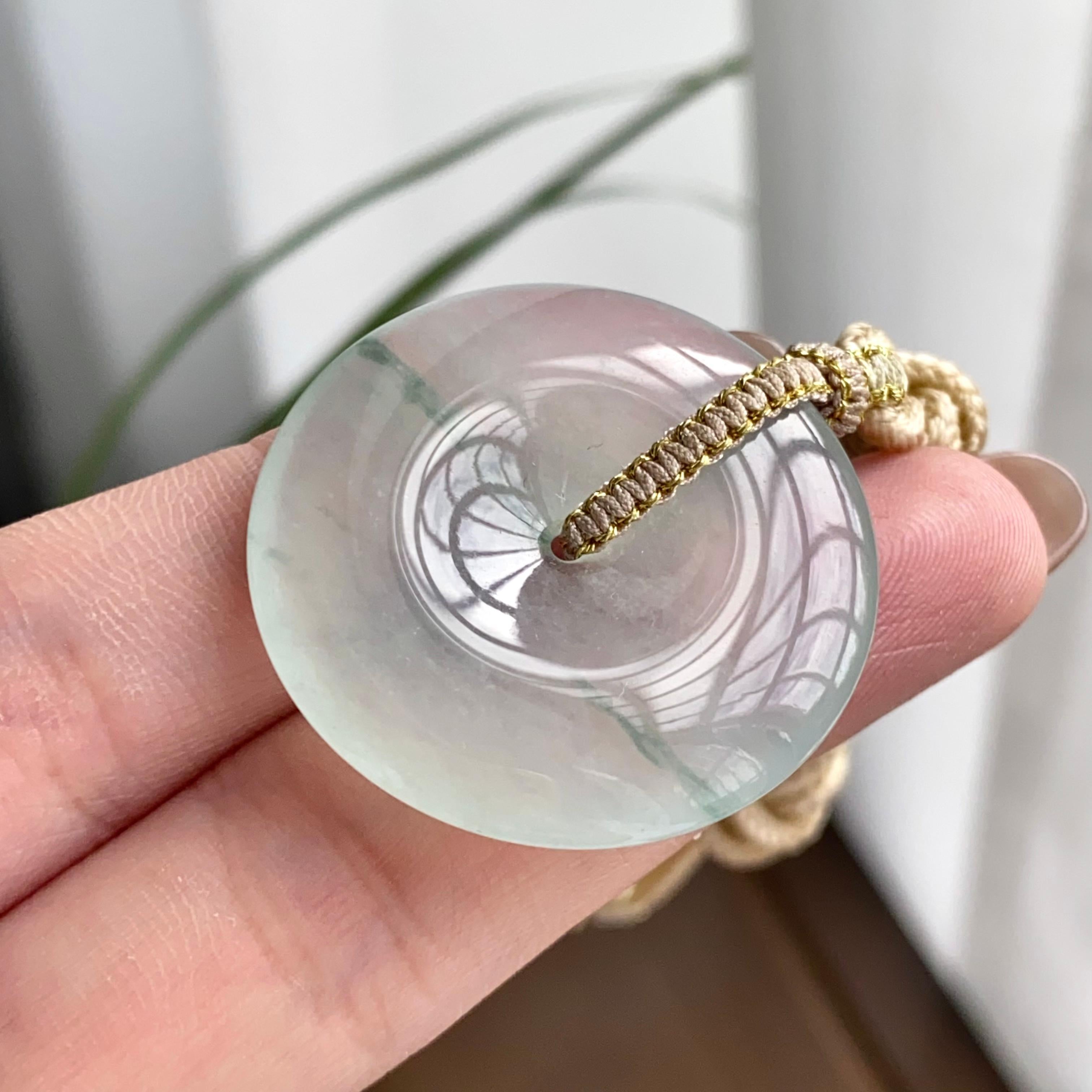 冰种飘花平安扣吊坠（yc262764）