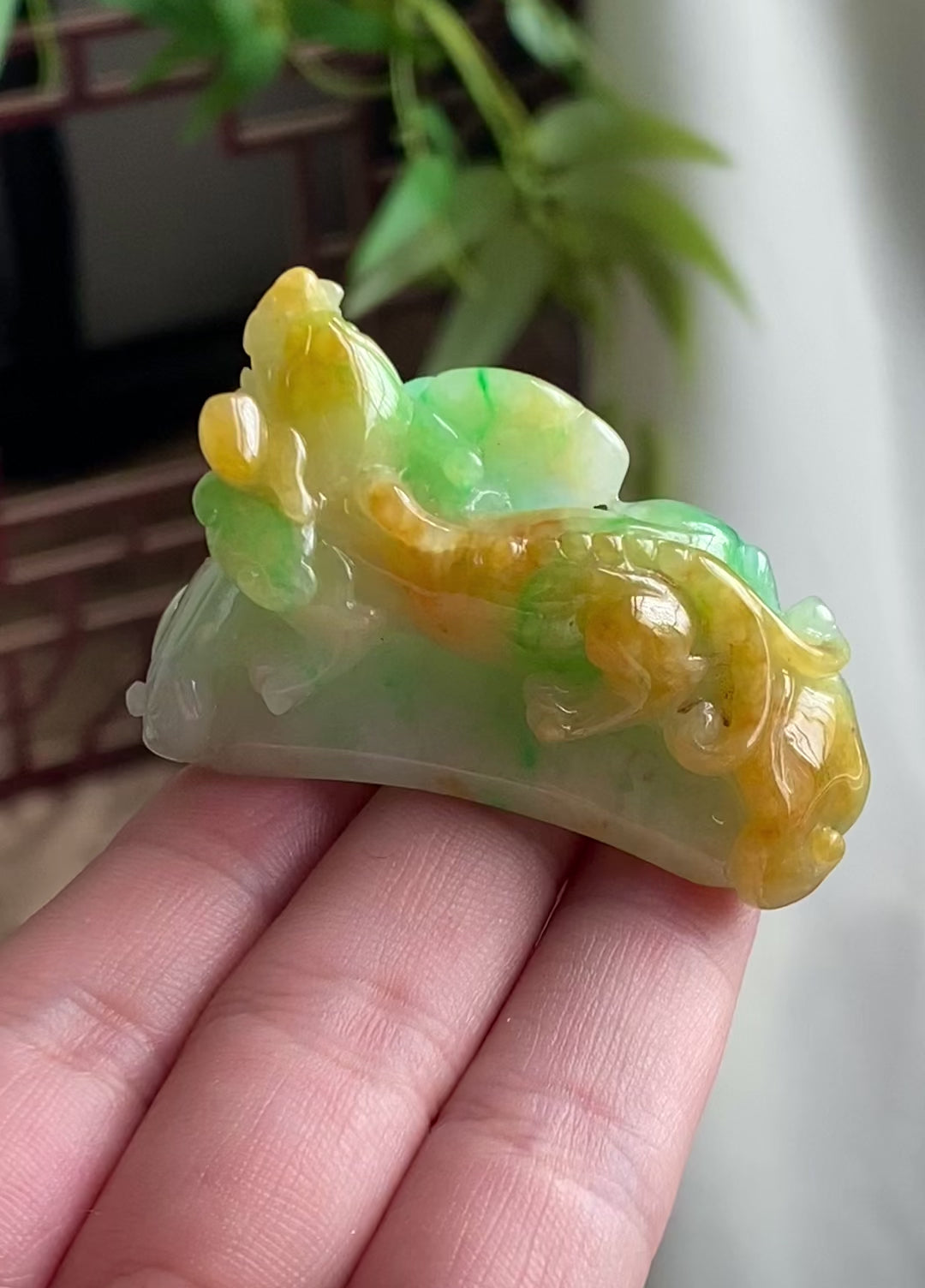 细糯种黄加绿蛟龙手牌（yc194489）