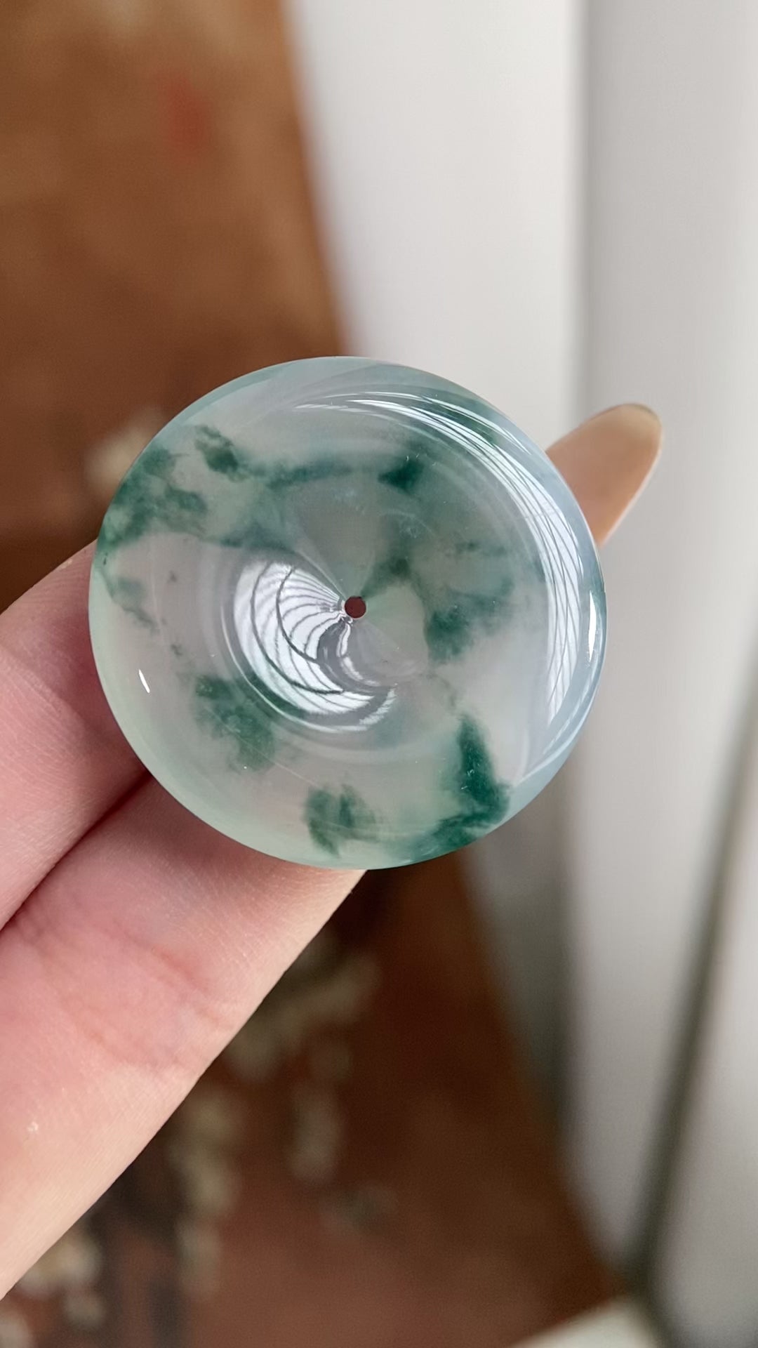 冰种飘花平安扣吊坠（yc223803）