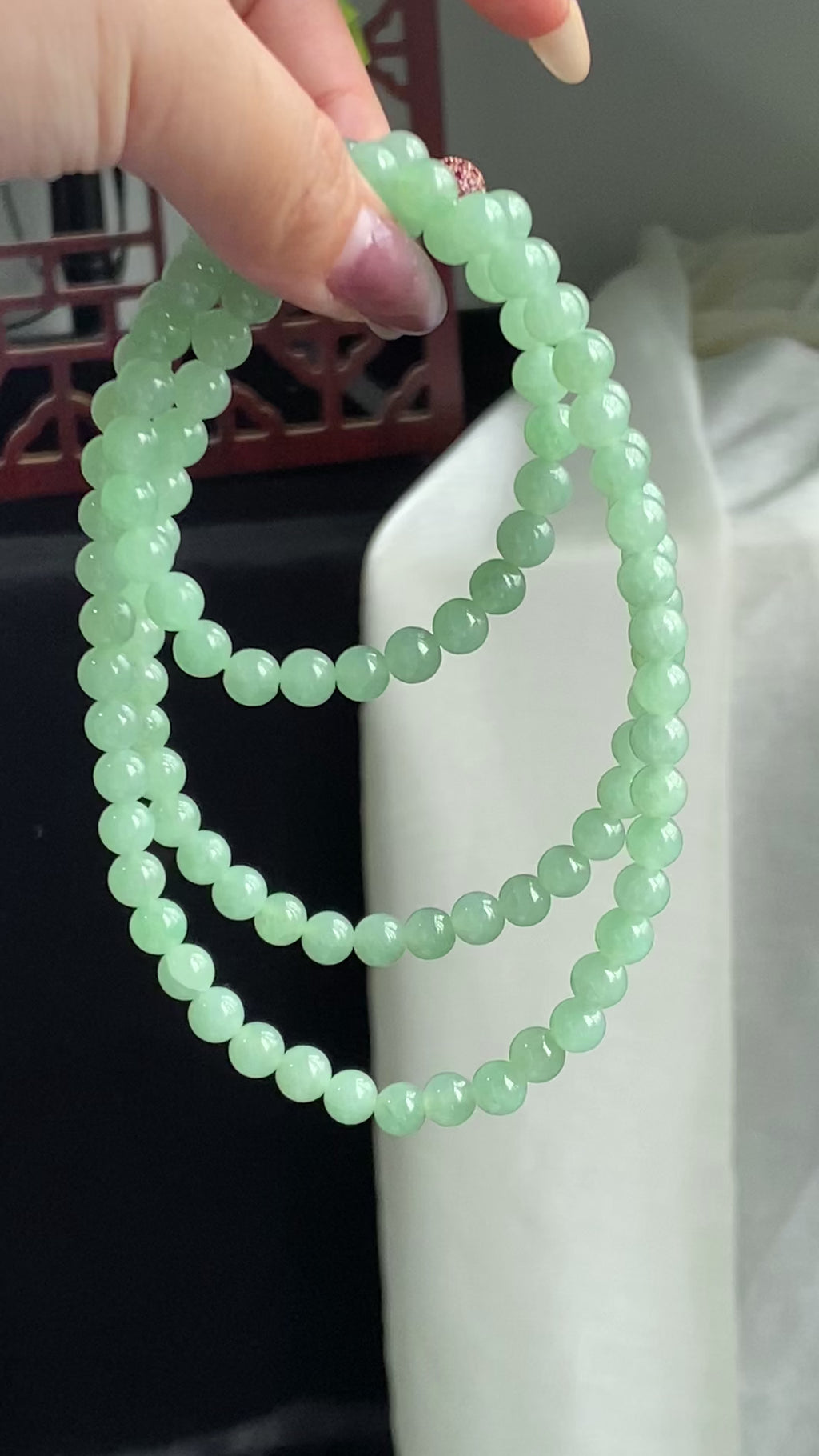 冰种晴底珠链（108颗）（yc196873）