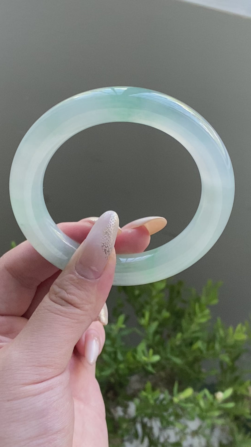 冰种飘花圆条手镯（56圈）（yc225916）