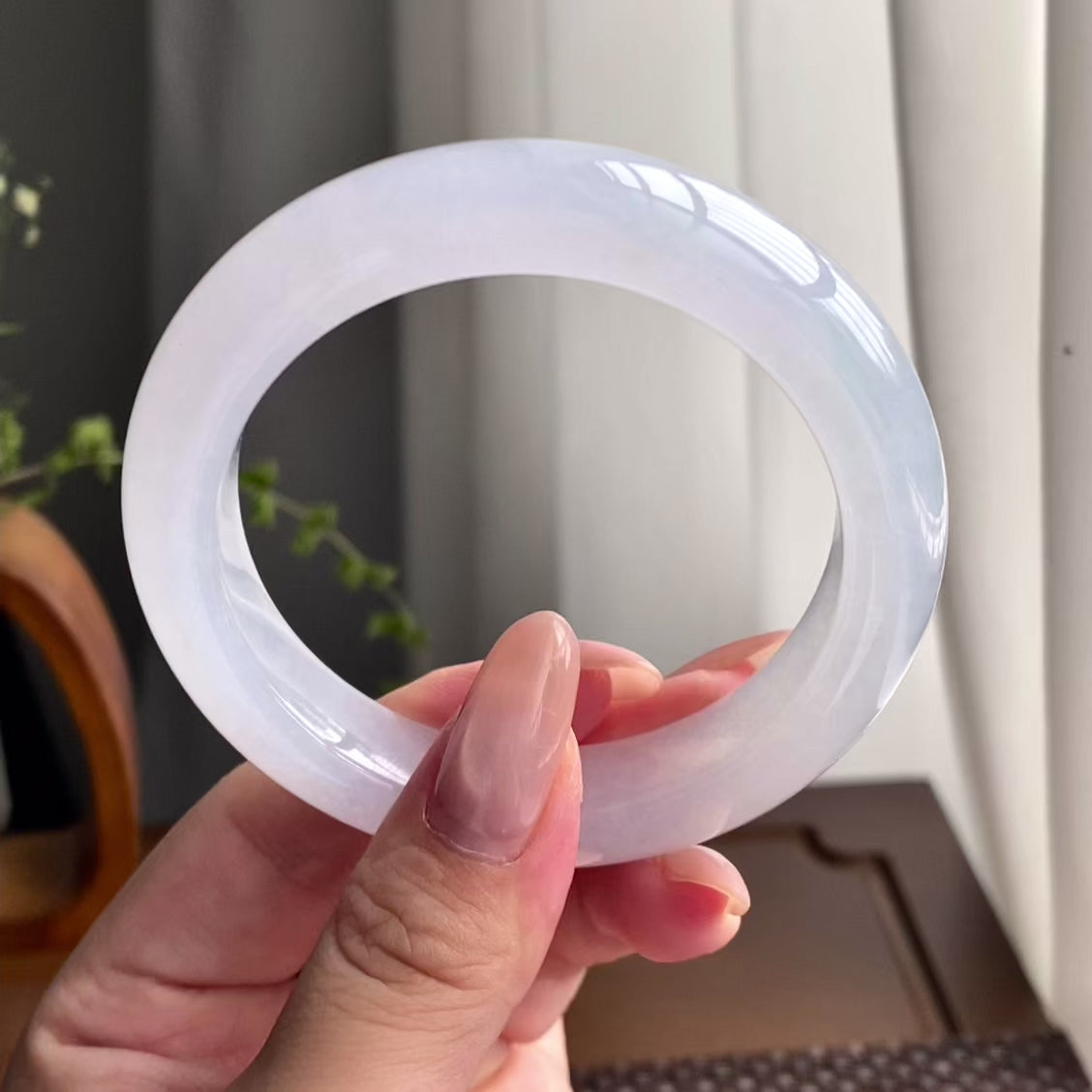 冰种白月光平安镯（56圈）（yc247639）