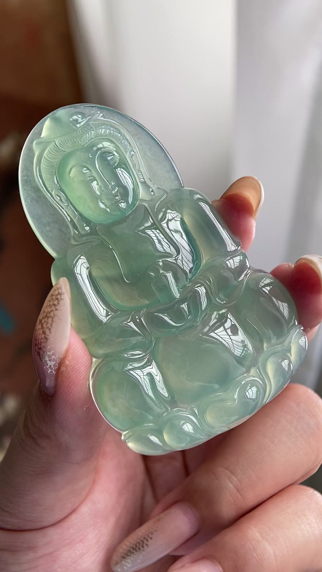 冰种晴底观音吊坠（yc224597）