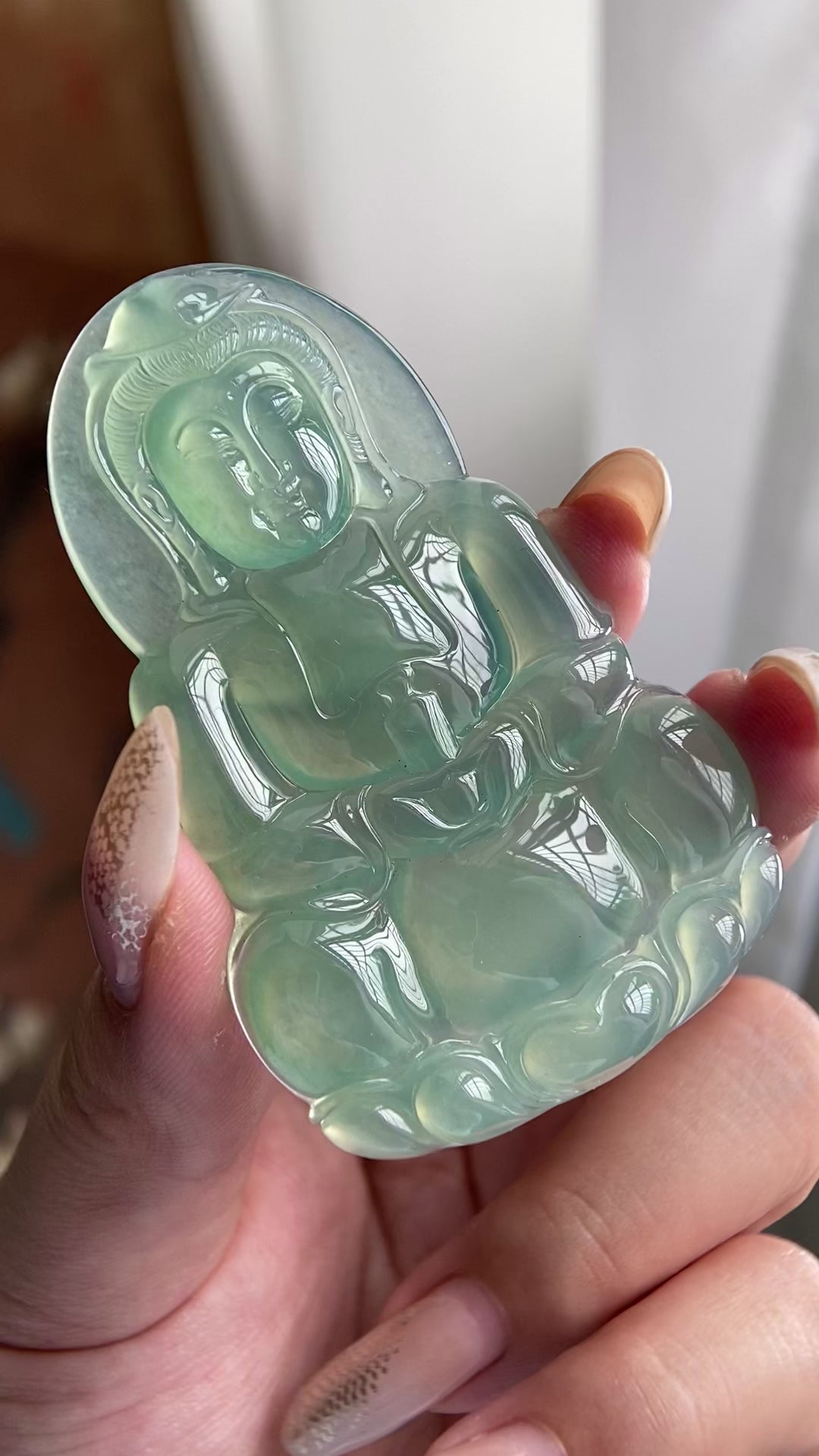 冰种晴底观音吊坠（yc224597）