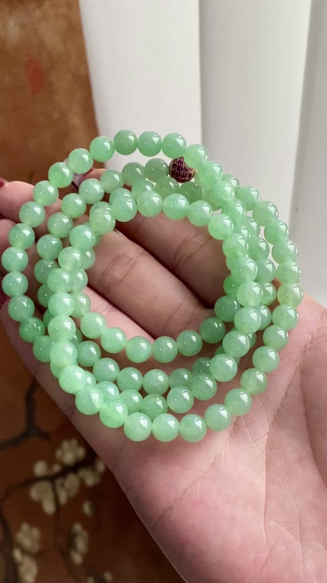 冰种晴底珠链（108颗）（yc223977）