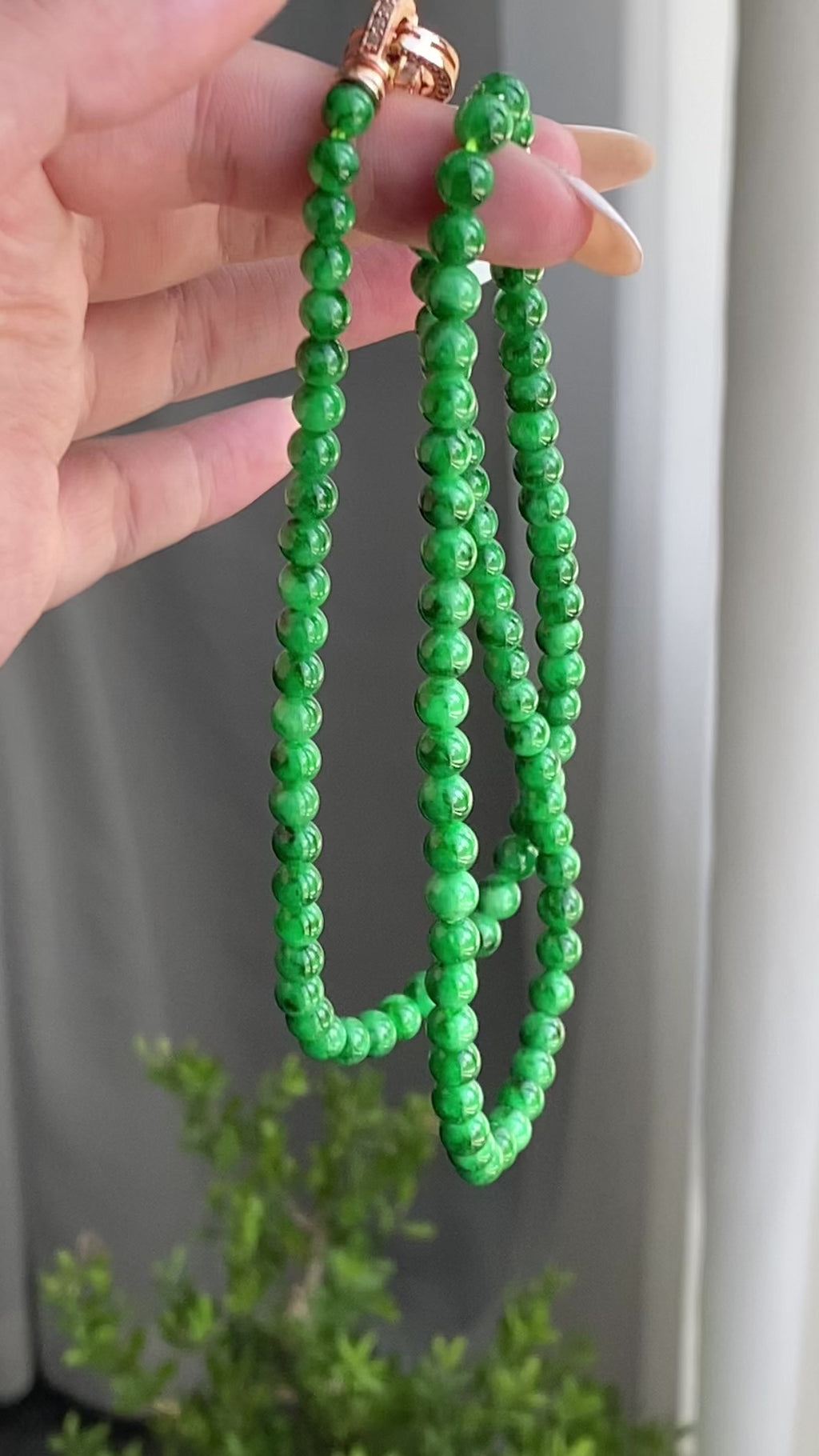 细糯种满绿珠链（102颗）（yc212974）