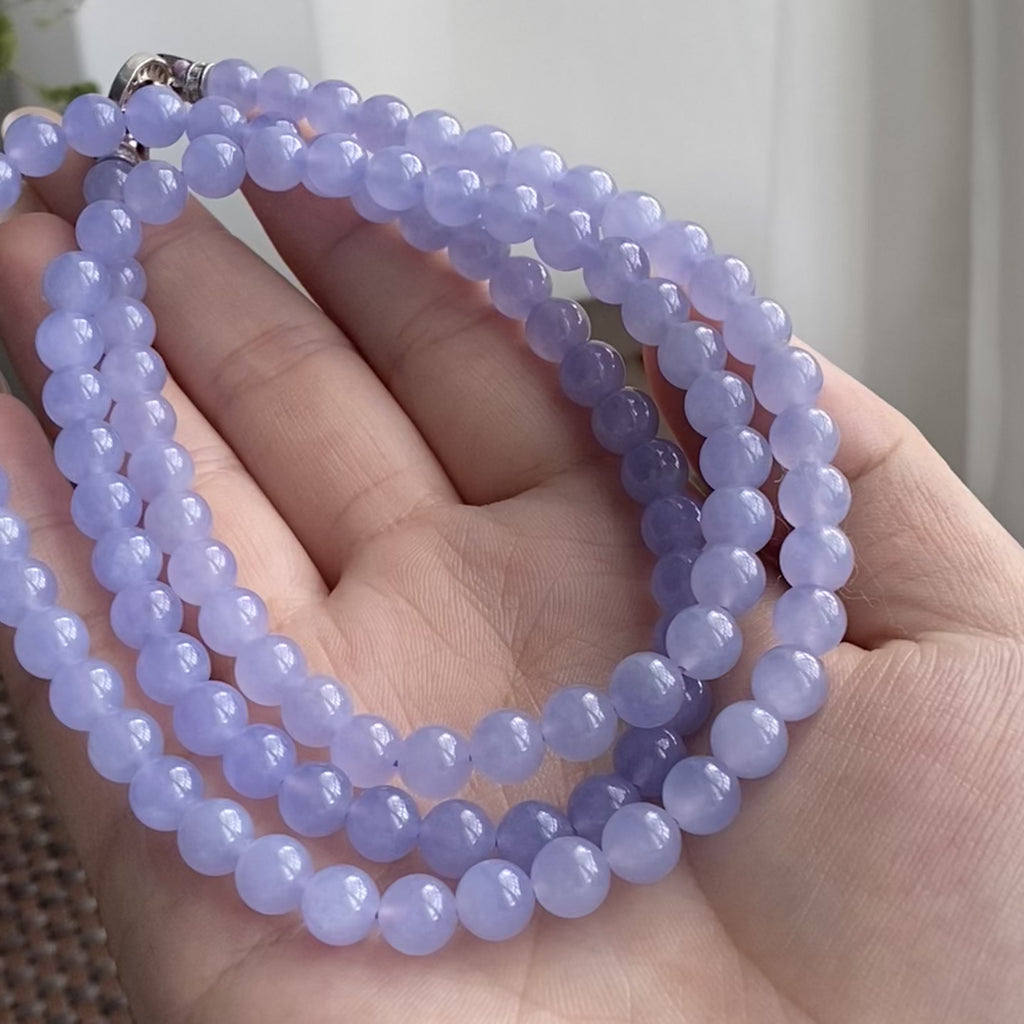 冰种紫罗兰珠链（108颗）（yc249552）