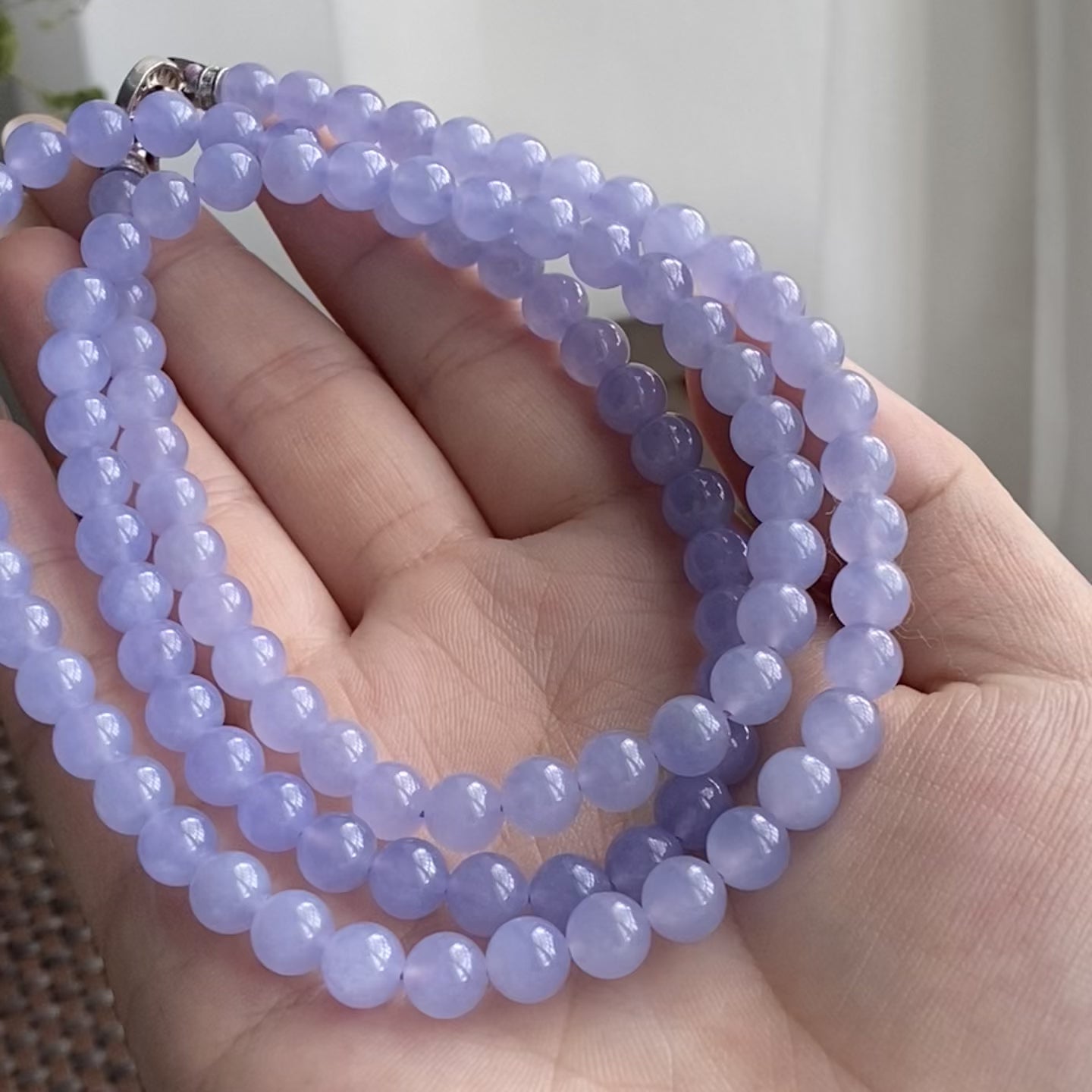 冰种紫罗兰珠链（108颗）（yc249552）