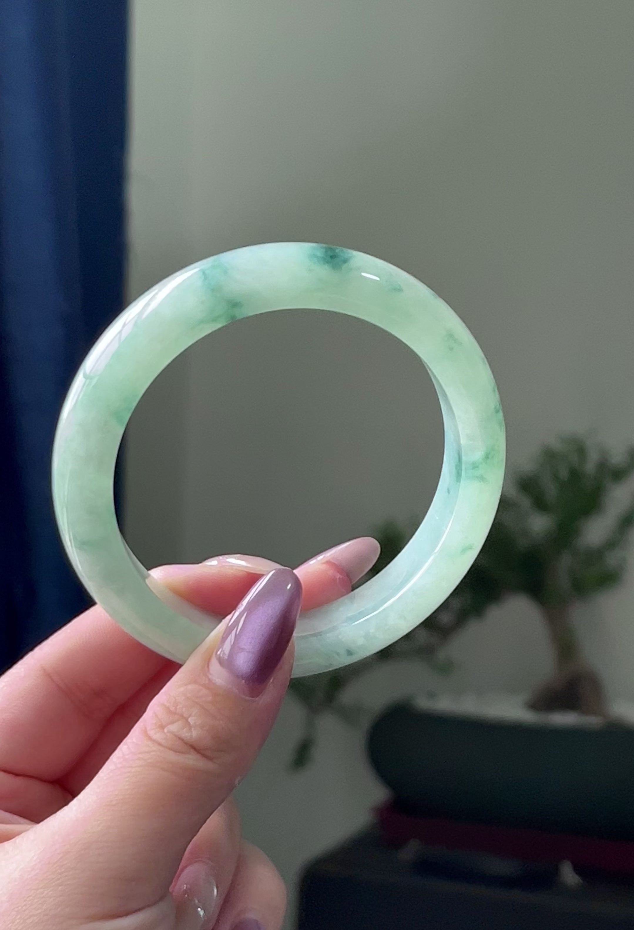 细糯种飘花平安镯（58圈）（yc198065）