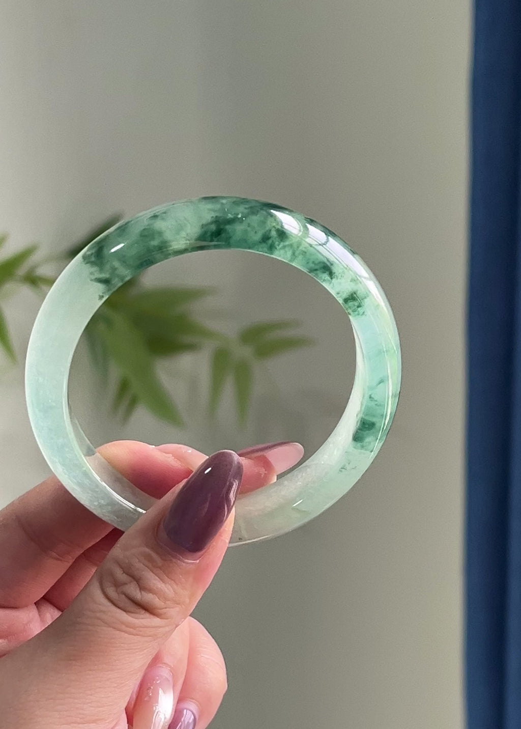 冰种飘花平安镯（56圈）（yc197939）