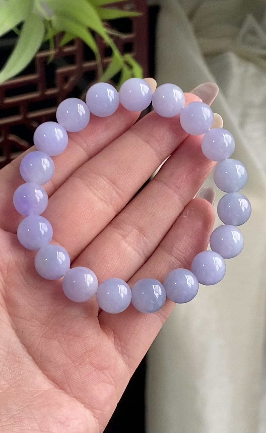 细糯种紫罗兰单圈手串（19颗）（yc196881）