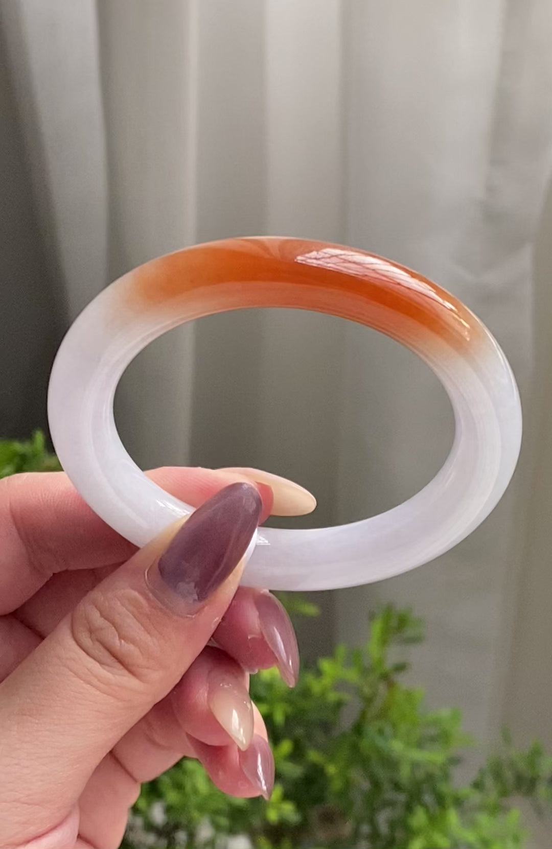 糯冰种黄翡圆条手镯（52圈）（yc200143）