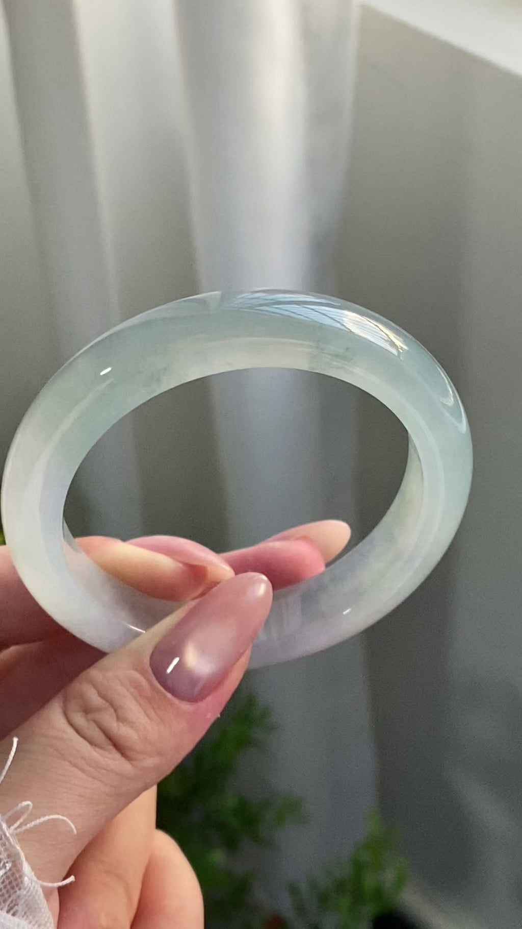 冰种蓝底平安镯（52圈）（yc228766）