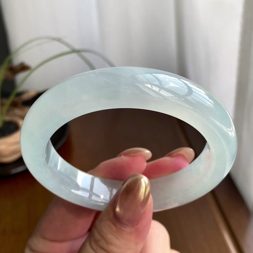 冰种淡晴底平安镯（54圈）（yc259078）