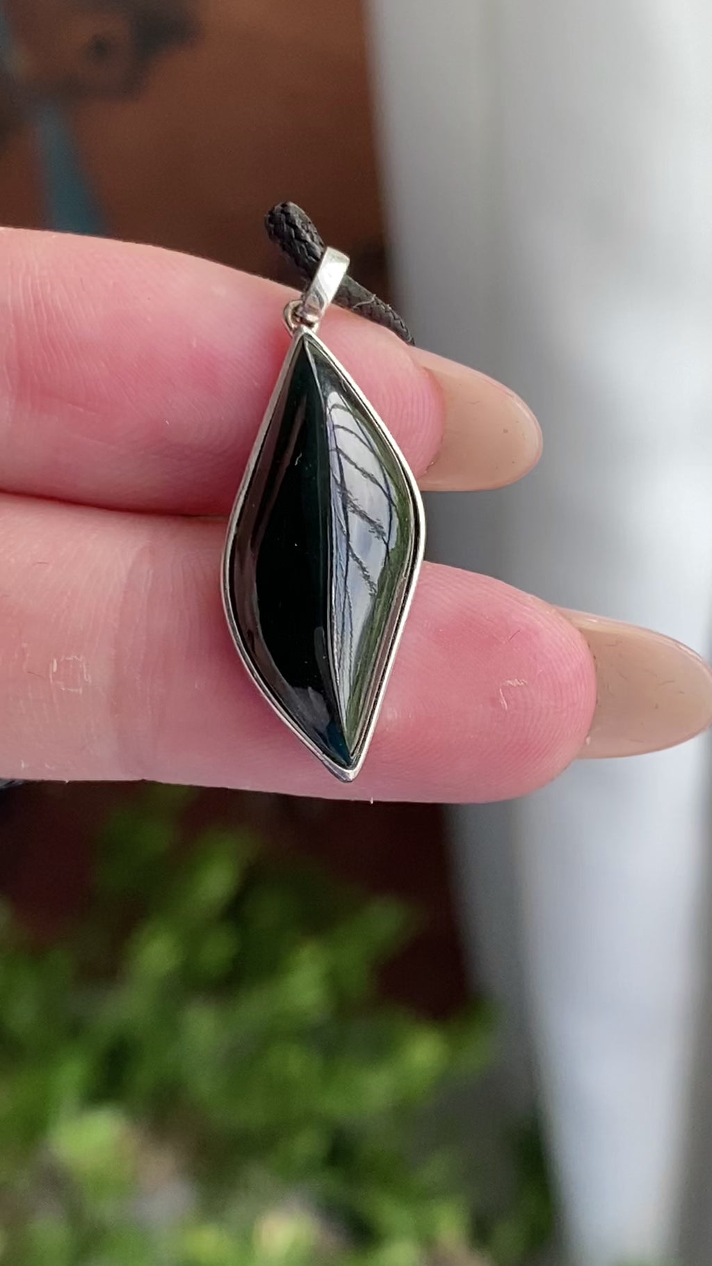 18k金镶墨翠随形吊坠（yc235112）