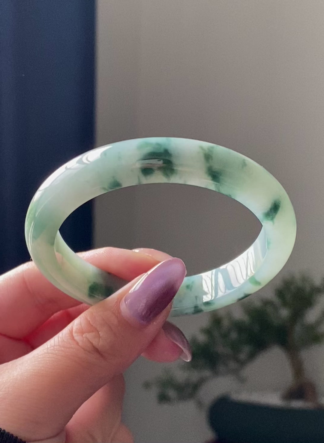 细糯种飘花平安镯手镯（55圈）（yc195216）