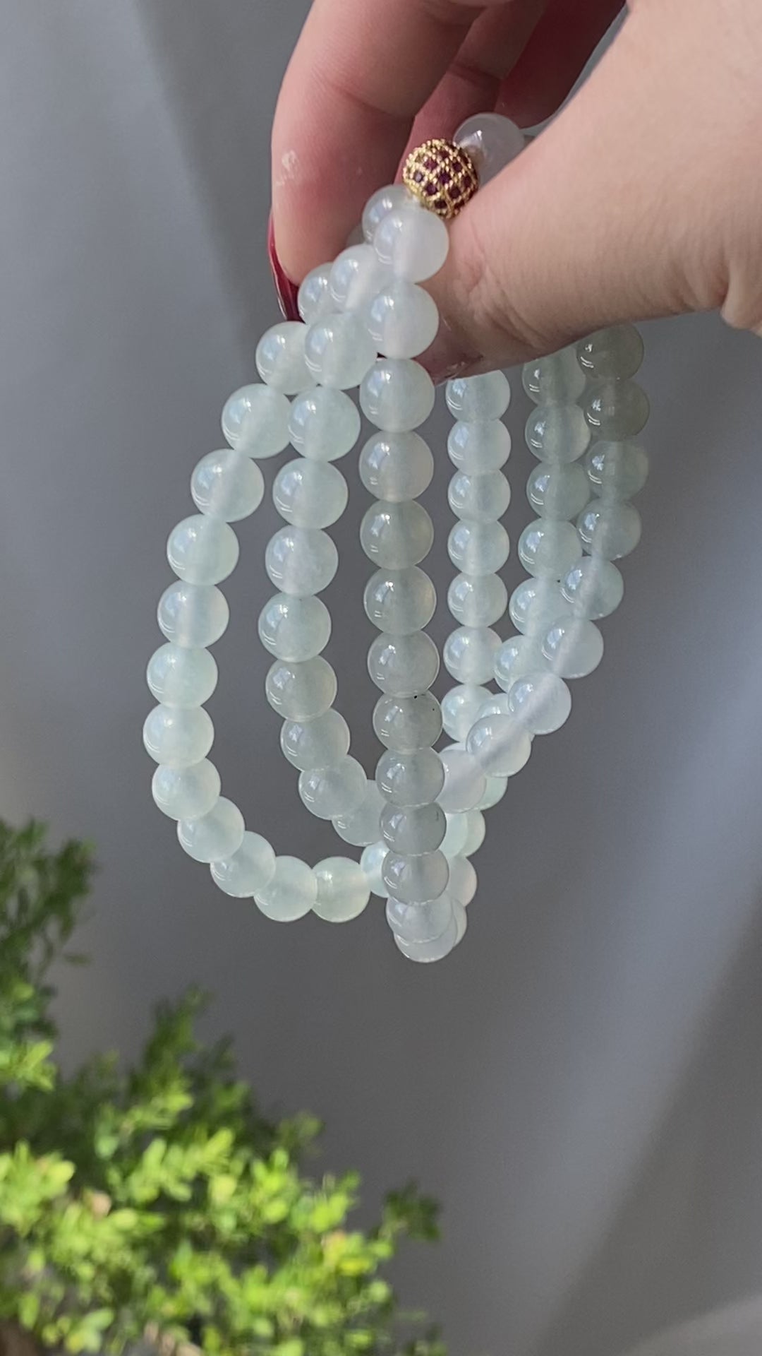 冰种晴底珠链（83颗）（yc213044）