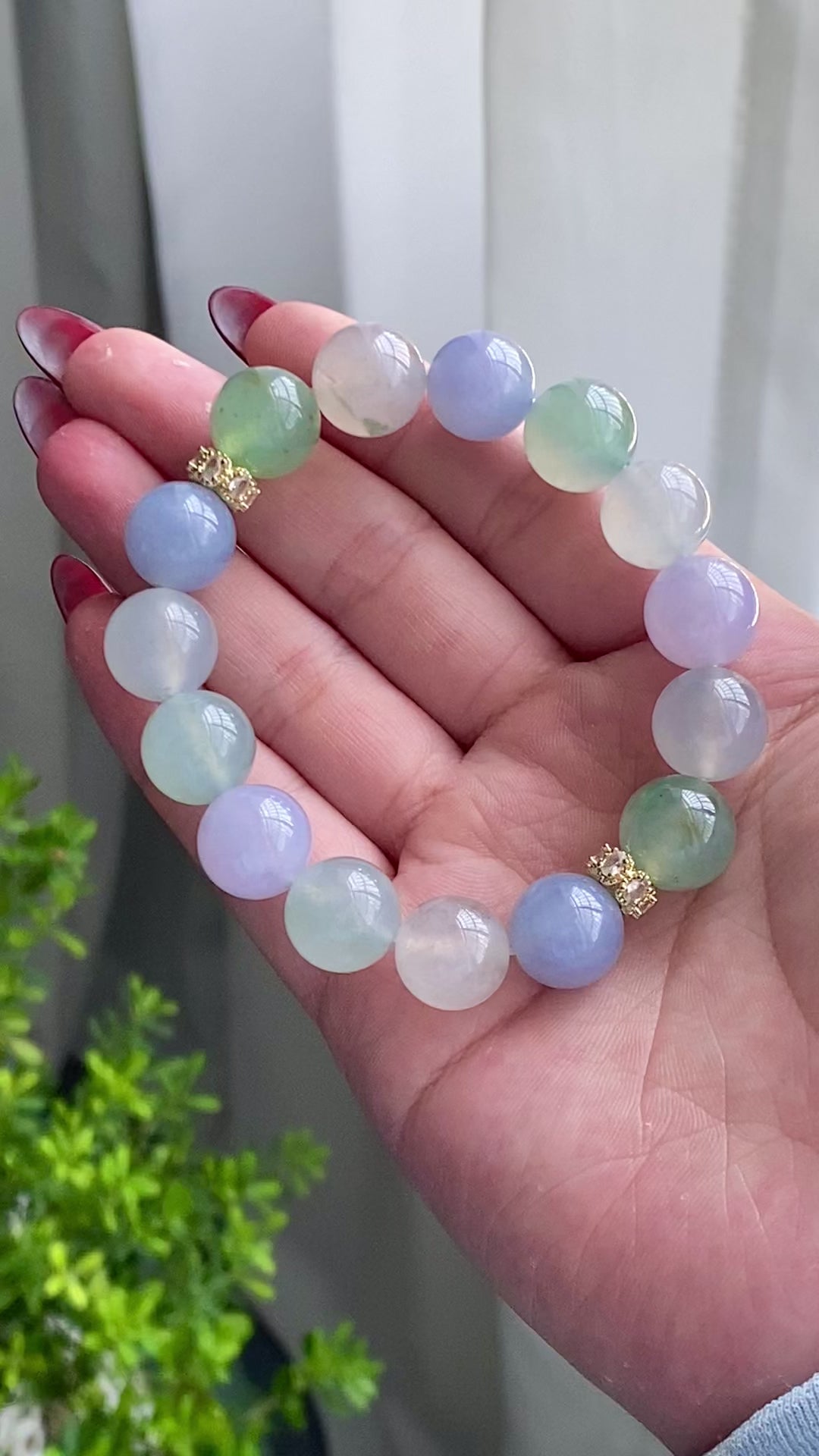 冰种多宝单圈手串（15颗）（yc203589）