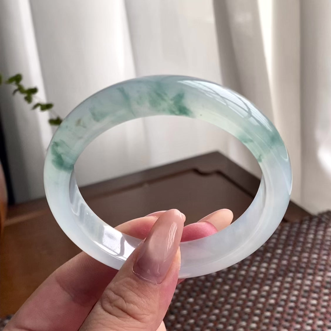 冰种飘花平安镯（57圈）（yc247430）