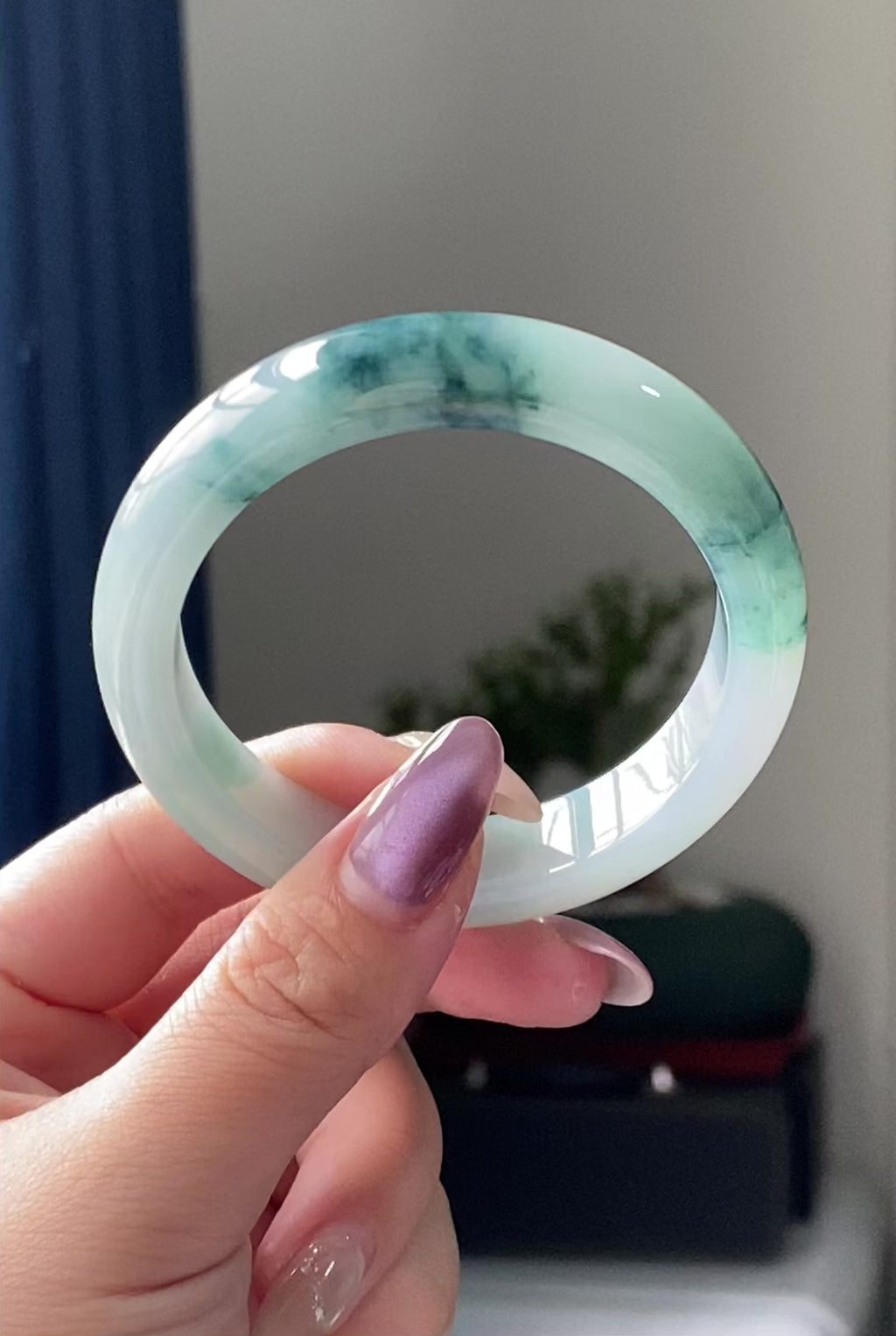 细糯种飘花平安镯手镯（54圈）（yc196858）