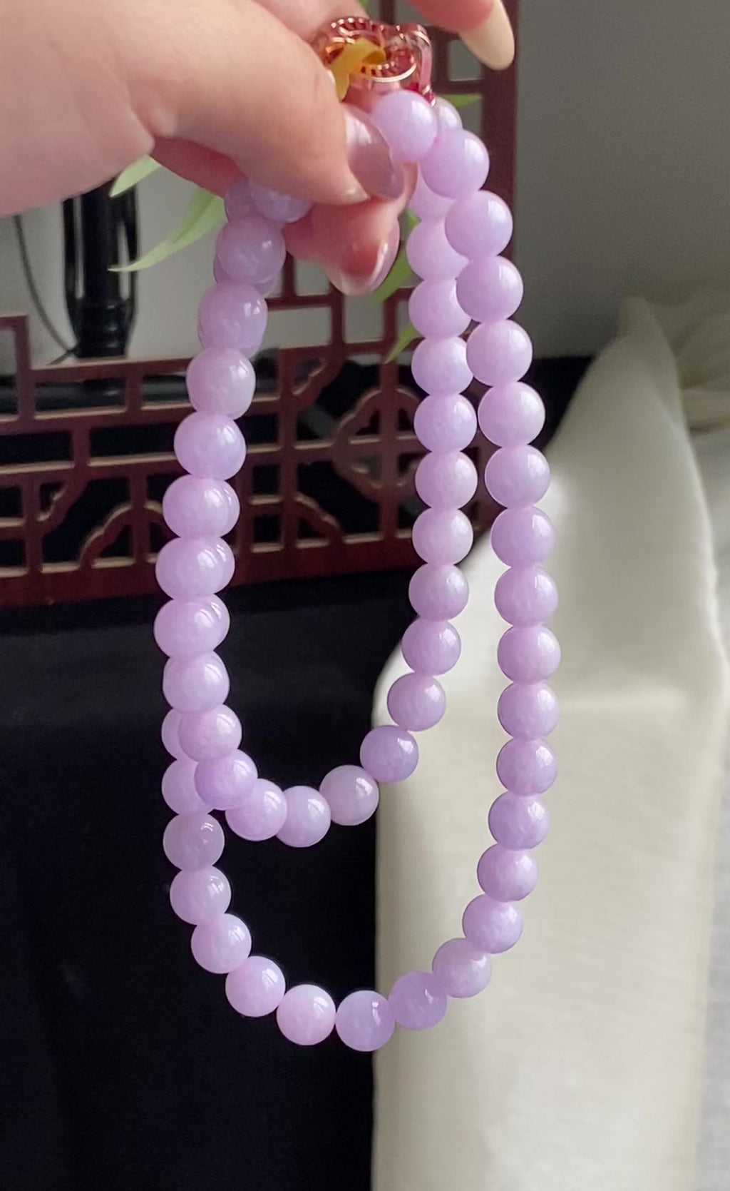 细糯种紫罗兰珠链（62颗）（yc196843）